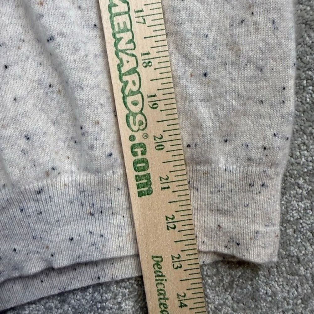 GARNET HILL Essential Cashmere Polo Sweater Cream‎ Speckled XS Oversized Donegal - Picture 12 of 14